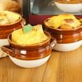 thumbnail image 1 of 16 oz Ceramic French Onion Soup Bowls with Handles & Lids, Oven Safe, Dishwasher Safe, Set of 4, 1 of 6