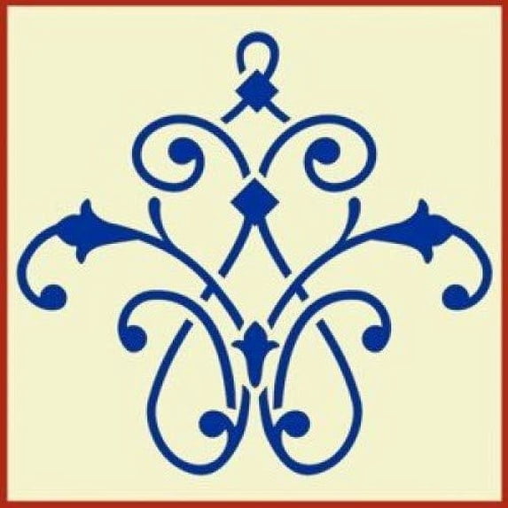 French Ornament 1 Stencil - French France Country Stencils Deco Art Painting DIY Craft Plastic Wall Stencil Home Decoration French words reusable Mylar template - The Artful Stencil