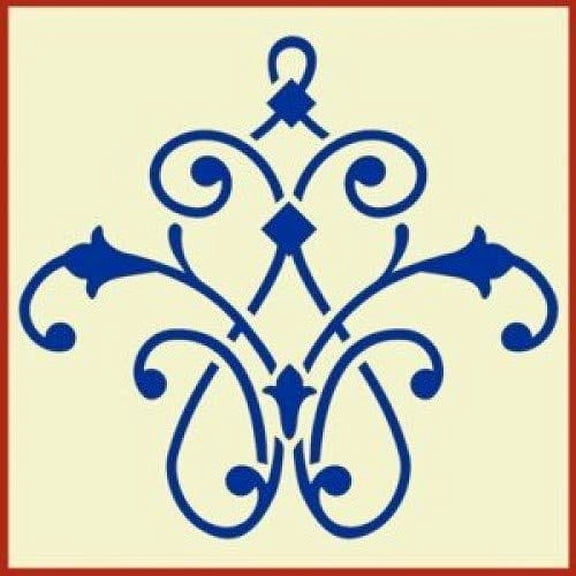 French Ornament 1 Stencil - French France Country Stencils Deco Art Painting DIY Craft Plastic Wall Stencil Home Decoration French words reusable Mylar template - The Artful Stencil