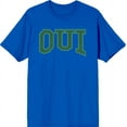 thumbnail image 1 of French Oui Adult Royal Blue Crew Neck Short Sleeve Tee-XS, 1 of 2