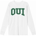 thumbnail image 1 of French Oui Adult White Crew Neck Long Sleeve Tee-3XL, 1 of 6