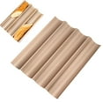 thumbnail image 1 of French Pan Set Non-Stick French Bread Baking Pan with Proofing Cloth and Dough Cutter, Home Baking Tools Kit for Homemade Bread Gold/L, 1 of 4