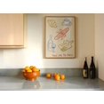 French Paris Kitchen Wall Art Print, Croissant Wine Coffee Decor ...