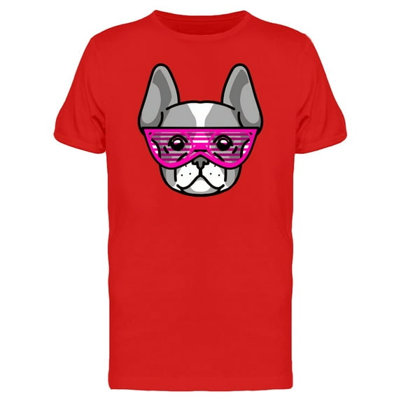 French Pink Bulldog Glasses Tee Men's -Image by Shutterstock