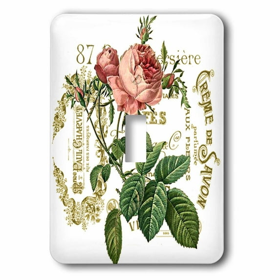 French Pink Rose Vintage single toggle switch lsp-178817-1