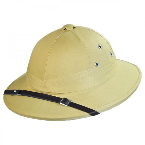 French Pith Helmet - Big Head Version - ADJUSTABLE - Khaki