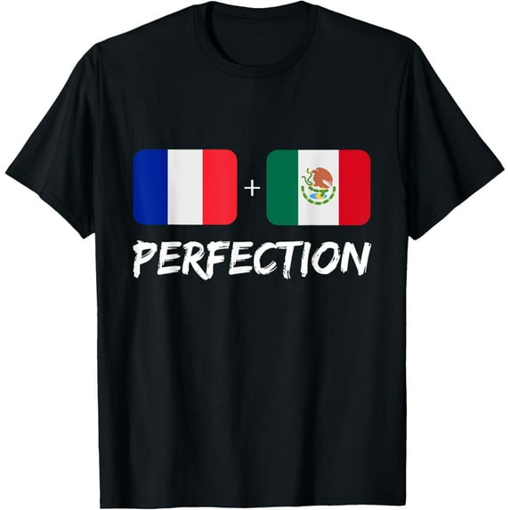 French Plus Mexican Perfection Mix Heritage Flag T-Shirt