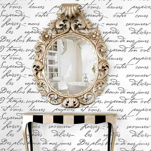 French Poem Allover Stencil