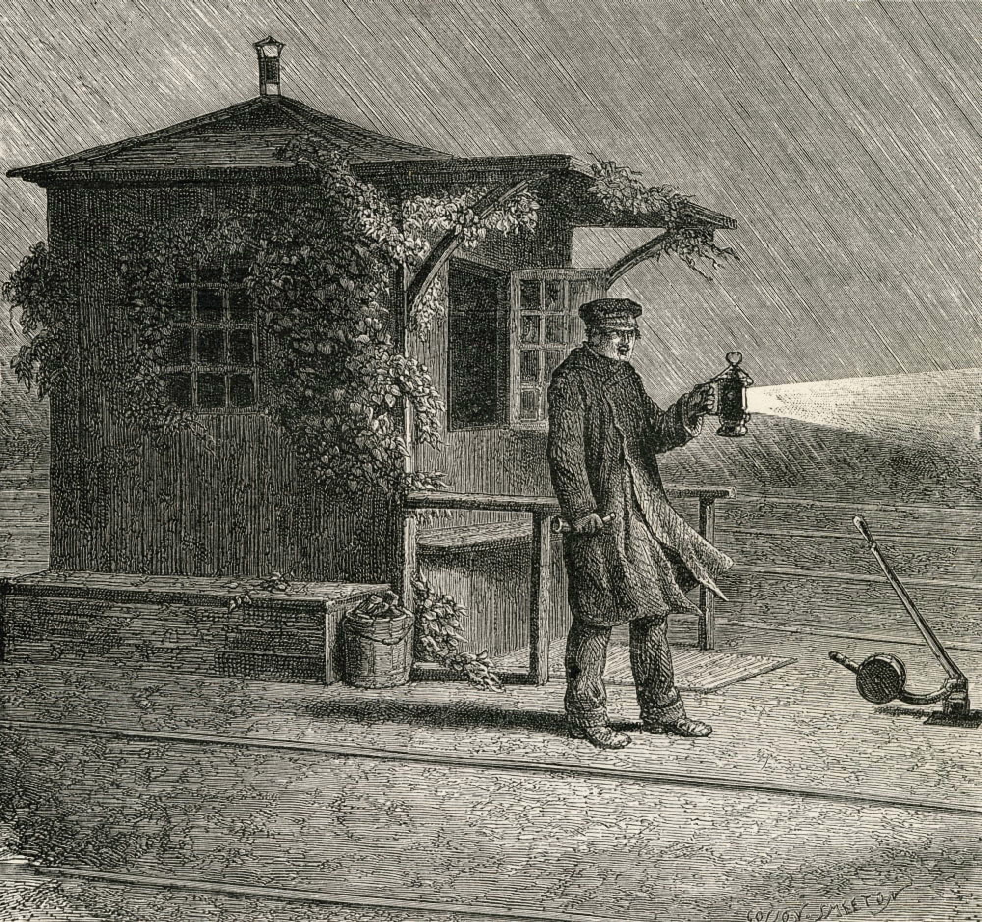 A French Pointsman In The Late 19Th Century From French Pictures By The Rev Samuel G Green Published 1878 Canvas Art - Ken Welsh Design Pics (30 x 28)