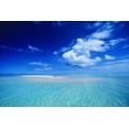 thumbnail image 1 of French Polynesia Bora Bora View Of Turquoise Lagoon Sand Bar In Center Of Water Poster Print, 1 of 4