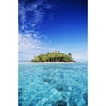 thumbnail image 1 of French Polynesia  Tahiti  Turquoise water and blue sky; Bora Bora  Motu Island in Distance Poster Print, 1 of 2