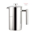 French Press Coffee Maker 1.5L Stainless Steel Coffee Percolator Pot