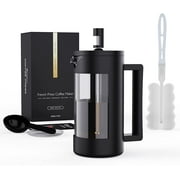 French Press Coffee Maker, Camping Heat Resistant Thickened Glass Coffee Maker, Rust Free, Dishwasher Safe (12 oz)