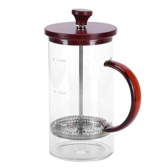 French Press Coffee Tea Maker, 800ml Press Coffee Maker Kettle Borosilicate Glass Tea Coffee Pot Container for Home Use