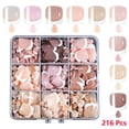 thumbnail image 1 of French Press On Toenails, 216Pcs Short Square False Toe Nail Tips, 9 Colors Nude White Edge Fake Nails, Full Cover Reusable Toenail Kit, Easy DIY Nail Art Decor for Women Daily Use, 1 of 9