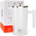 thumbnail image 1 of French Press with Thermometer Insulated Stainless Steel Coffee Maker (1.0L | 34fl oz), 1 of 5