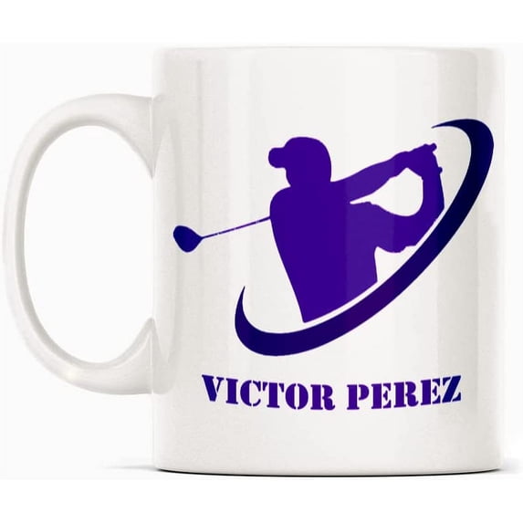 French Professional Golf Player Victor Perez Sports Fan White Mug Novelty Mug 11 Oz Coffee Tea Funny For Women Men Ceramic White Great Gift Idea Cup