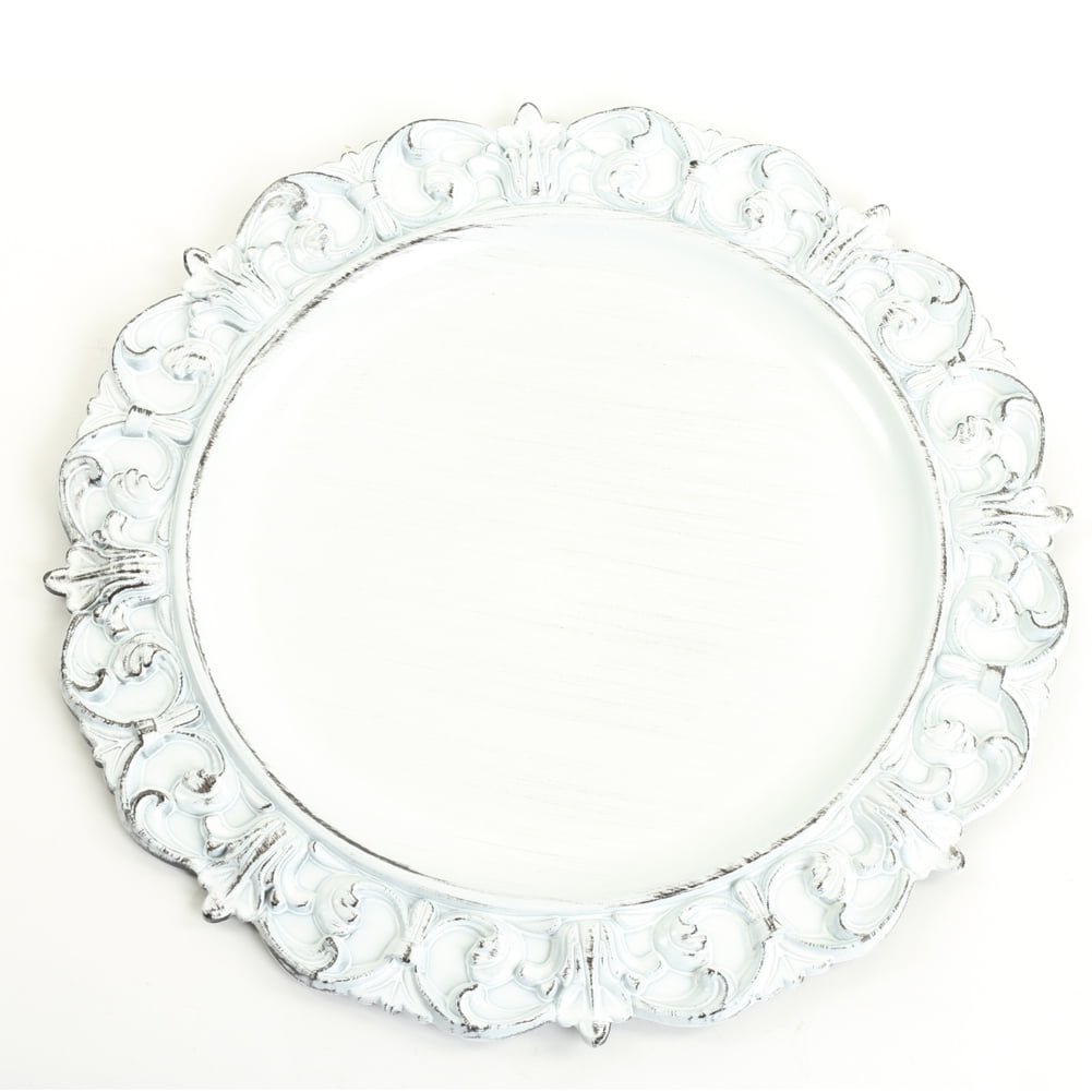 French Provincial Charger Plates, 4Pack French Style Decor, Ornate