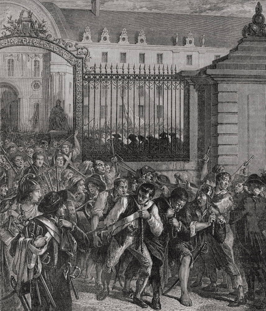 French Revolution Pillage Of The Invalides Armoury 14 July 1789 Canvas Art - Ken Welsh Design Pics (26 x 30)