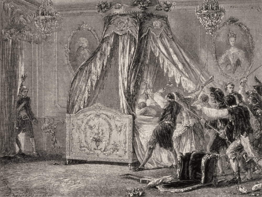 French Revolution Storming The Queens Bedroom October 1789 Canvas Art - Ken Welsh Design Pics (16 x 12)