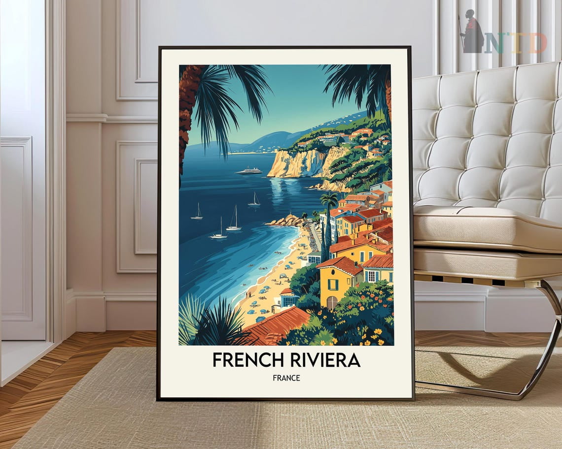 French Riviera Poster, French Riviera Print, Côte D’Azur Print, Côte D ...