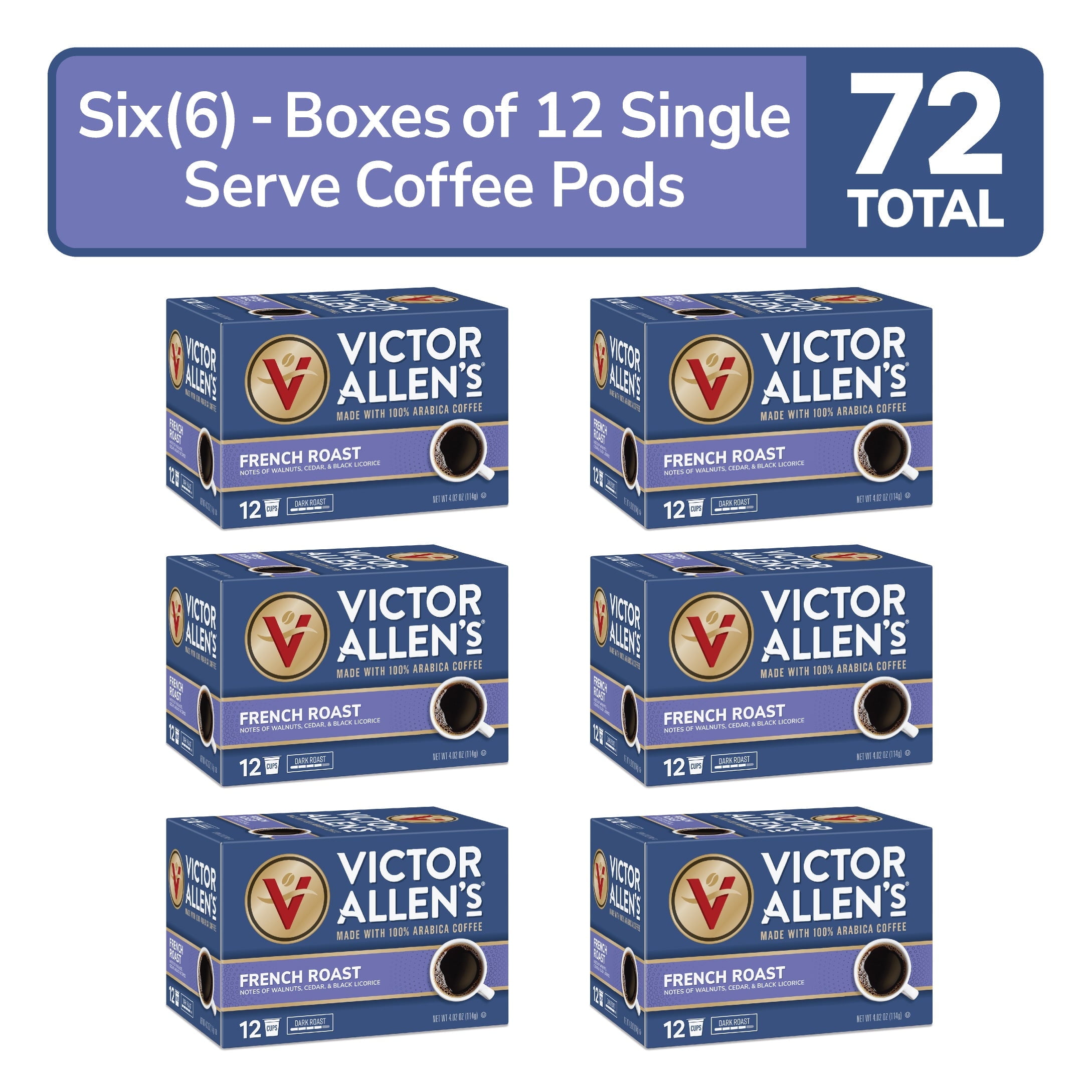 French Roast, Dark Roast, Single Serve Coffee Pods for Keurig K-Cup Brewers