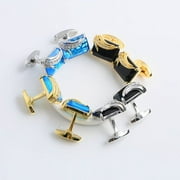 French Rock Crystal Cufflinks Men's Formal Suits Wedding Business Occasion Accessories