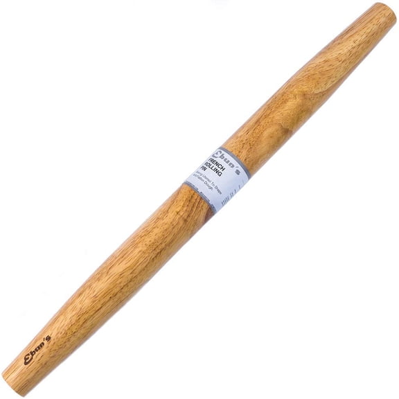 French Rolling Pin  18 Inch Wooden Dough Roller for Baking Pizza, Pie Crust, Cookies & Pasta | Essential Kitchen Tool & Gift for Bakers, Chefs & Home Cooks