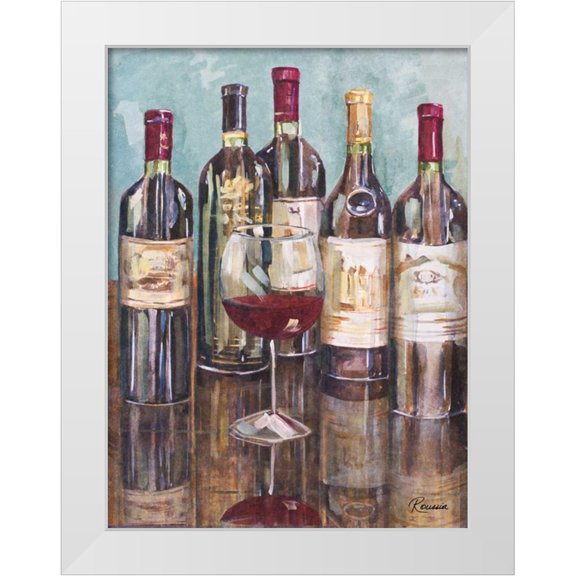 French-Roussia, Heather A. 12x14 White Modern Wood Framed Museum Art Print Titled - Wine Tasting I