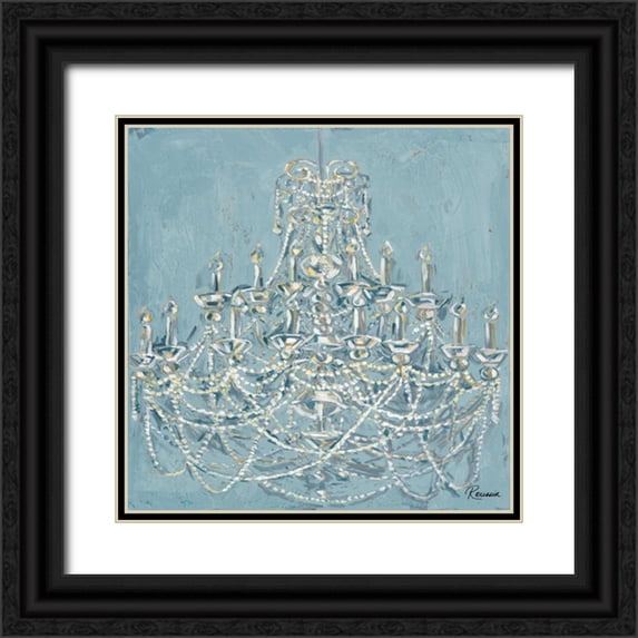 French-Roussia, Heather A. 15x15 Black Ornate Wood Framed with Double Matting Museum Art Print Titled - New Chandelier I