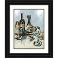 thumbnail image 1 of French-Roussia, Heather A. 19x24 Black Ornate Wood Framed with Double Matting Museum Art Print Titled - Wine with Dinner II, 1 of 4
