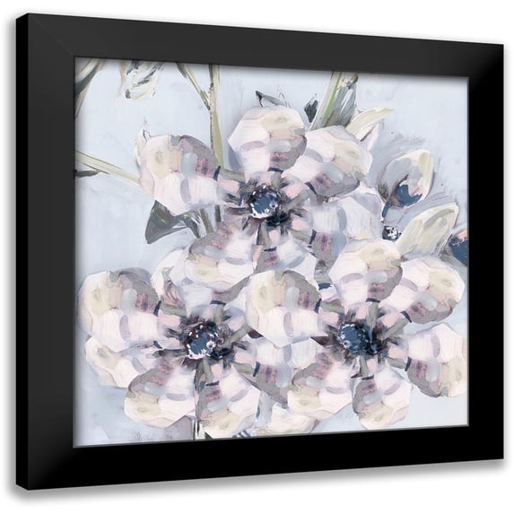 French-Roussia, Heather A. 20x20 Black Modern Framed Museum Art Print Titled - Bunched Flowers I