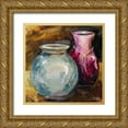 thumbnail image 1 of French-Roussia, Heather A. 20x20 Gold Ornate Wood Framed with Double Matting Museum Art Print Titled - Jeweled Vases II, 1 of 4