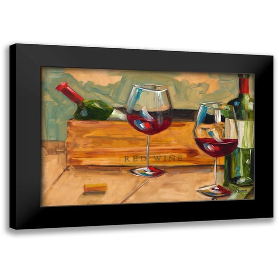 French-Roussia, Heather A. 24x17 Black Modern Framed Museum Art Print Titled - Red Wine