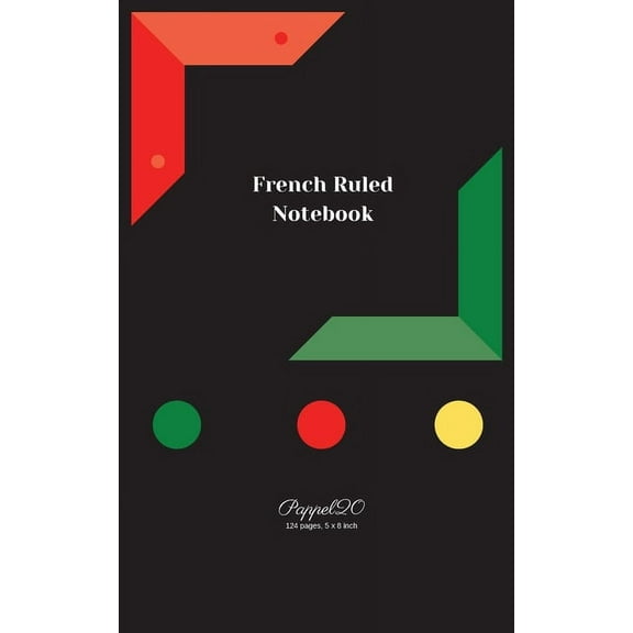 French Ruled Notebook - Black Cover - 124 pages-5x8-Inches (Paperback)
