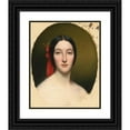 thumbnail image 1 of French School 15x18 Black Ornate Wood Framed Double Matted Museum Art Print Titled - Portrait of a Lady (19th Century), 1 of 5