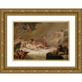thumbnail image 1 of French School 18x14 Gold Ornate Wood Frame and Double Matted Museum Art Print Titled - An Allegory of Sleep (Mid 18th Century), 1 of 4