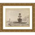 thumbnail image 1 of French School 24x19 Gold Ornate Framed and Double Matted Museum Art Print Titled - The Fountain (18th Century), 1 of 4