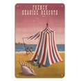 thumbnail image 1 of French Seaside Resorts - Vintage Travel Poster by Jean Picart Le Doux c.1947 - 8 x 12 inch Vintage Wood Art Sign, 1 of 4