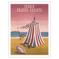 thumbnail image 1 of French Seaside Resorts - Vintage Travel Poster by Jean Picart Le Doux c.1947 - Fine Art Matte Paper Print (Unframed) 20x26in, 1 of 4