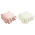 thumbnail image 1 of French Cotton Simple Seat Cushion, Seat Cushion Fabric Not Soft Chair Pad Ruffled Chair Cushions with Ties, and Cotton Filled for Kitchen and Officewooden Dinner Chair 17.72 x 16.95 Inch, 1 of 4