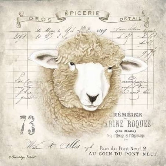 French Sheep Poster Print by Gwendolyn Babbitt