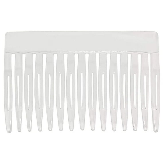 French Side Comb - Clear Plastic French Twist Comb - Teeth Hair Comb - Smooth Hair Clips 2-3/4" Long! (14)