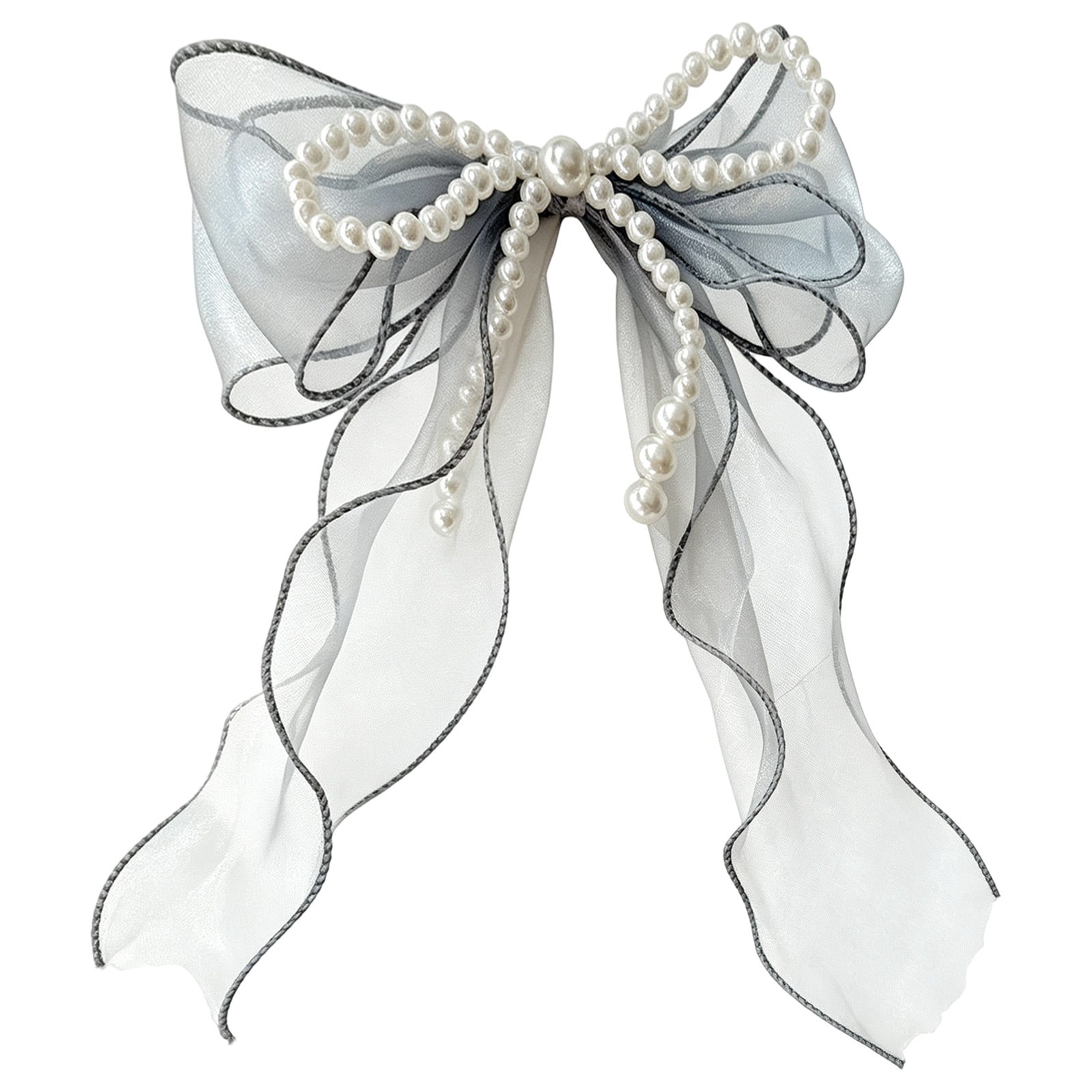 Grey Fall Ribbon French Silky Bow Curtain Tieback, Elegant Lace Ribbon Holdback ...
