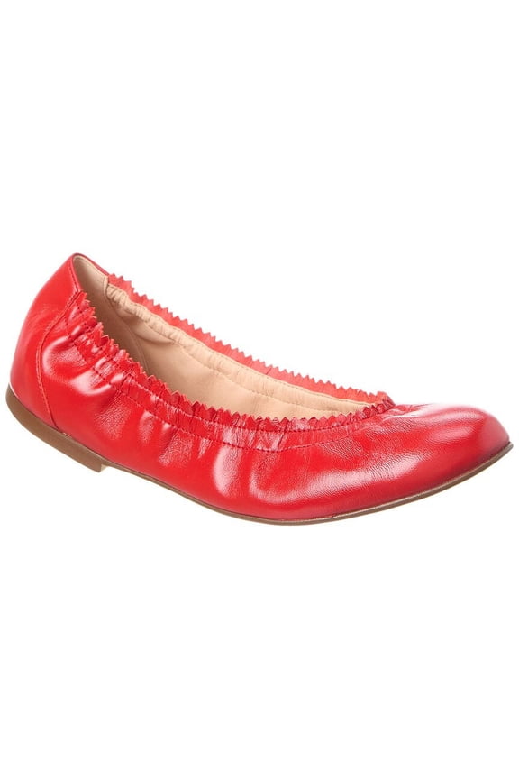 Cecila Leather Flat, 6.5, Red