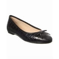 thumbnail image 1 of French Sole Cordelia Croc-Embossed Leather Flat, 7, Black, 1 of 5