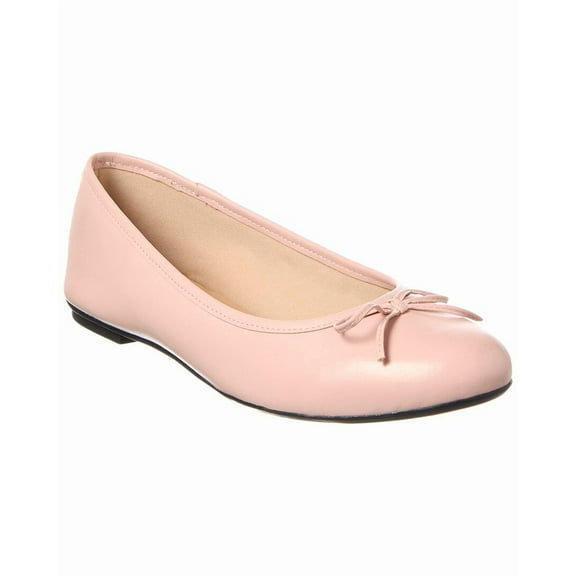 French Sole Emerald Leather Flat, 10, Pink