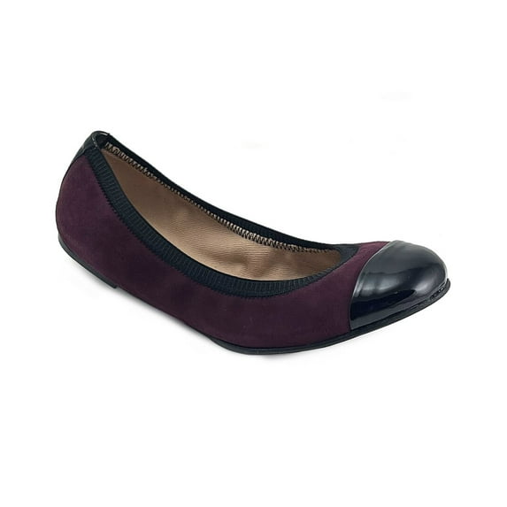 French Sole Often Suede Flat, 7.5, Black