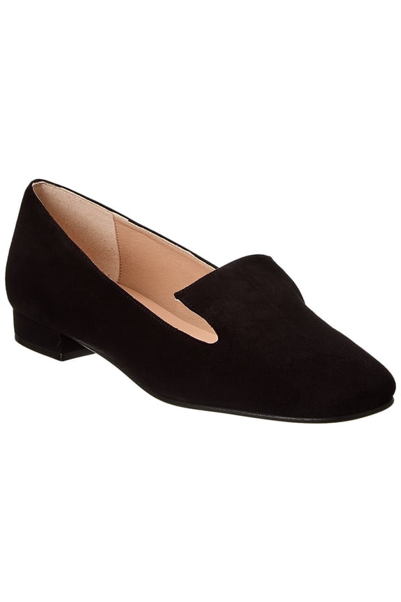 Zooey Suede Flat, 7.5, Black