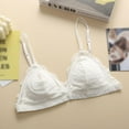 thumbnail image 1 of French Style Bralette Seamless Deep V Lace Bras Wireless Thin Underwear Stretch Lingerie Bras, 1 of 7